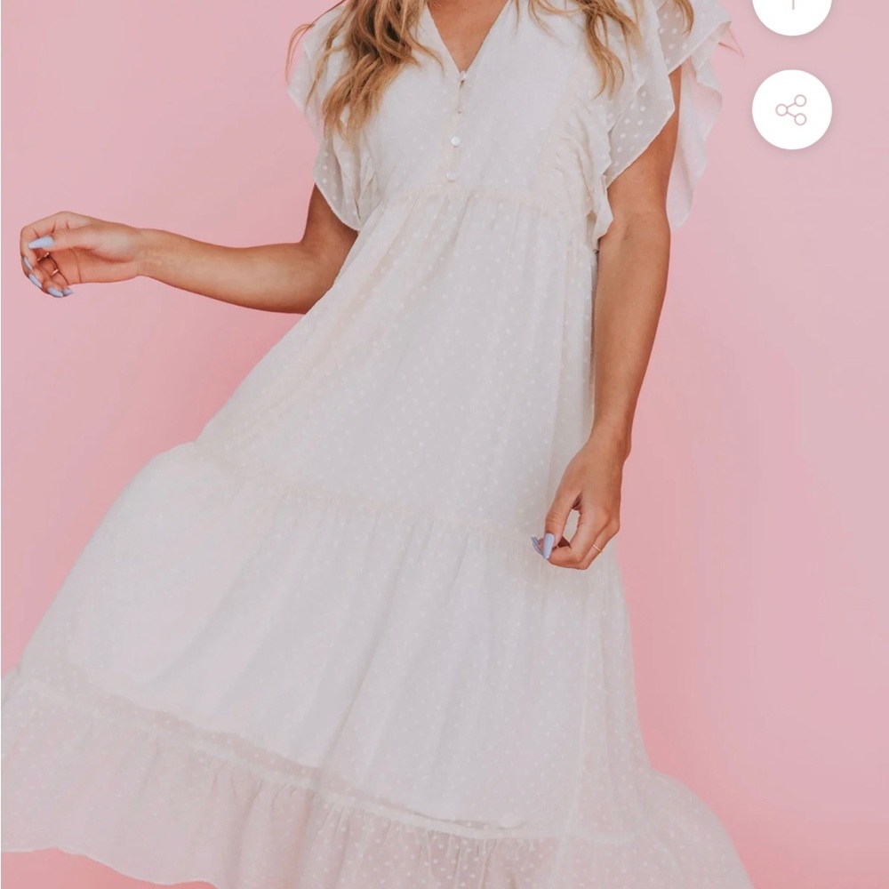 One Loved Babe “June” Tiered Midi Dress